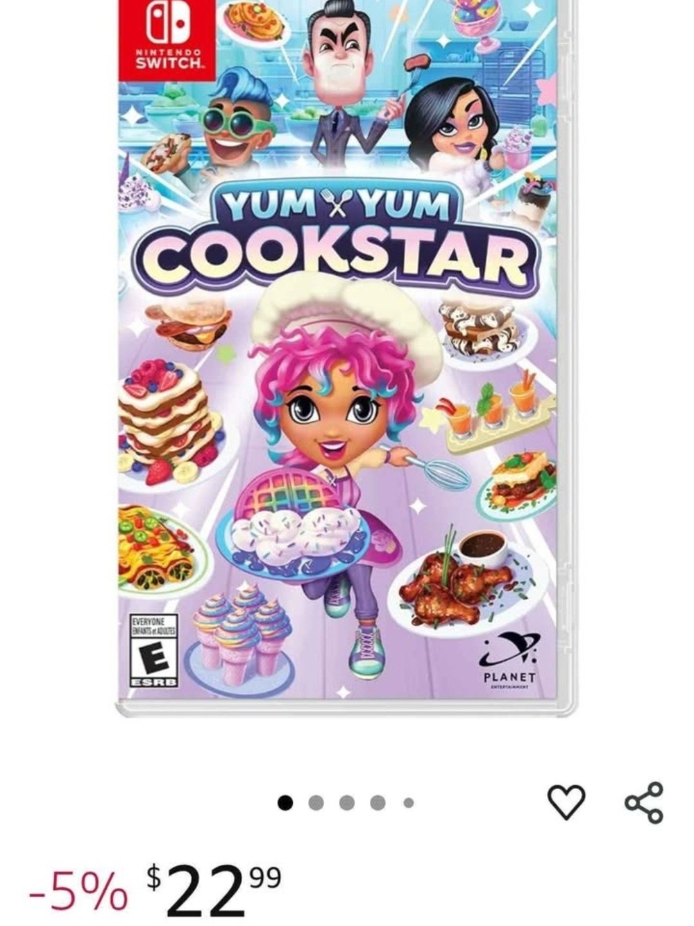 Nintendo Yum Yum Cookstar - Pink, Teal, Purple Cover Art